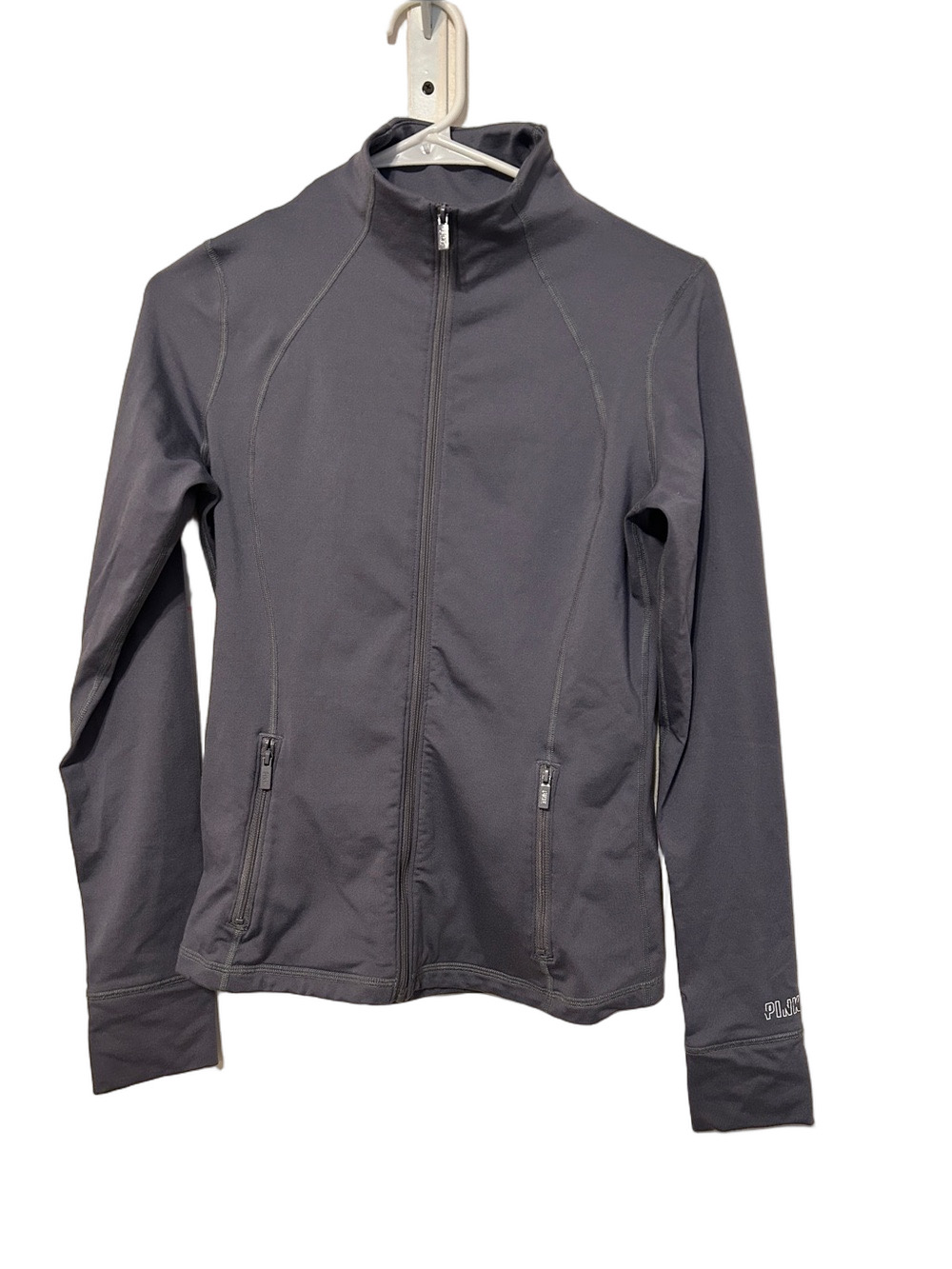 ⛽️PINK ACTIVE Charcoal Full-Zip Active Jacket size S GUC